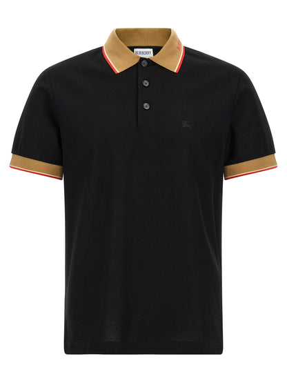 Black Cotton Polo Shirt