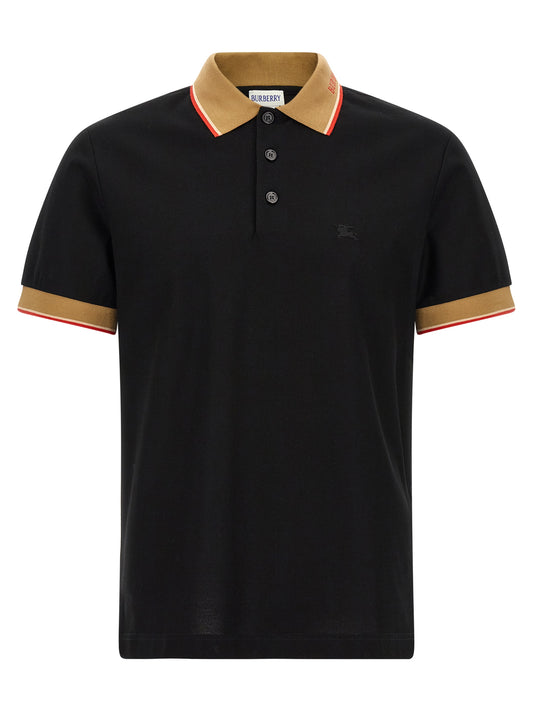 Black Cotton Polo Shirt
