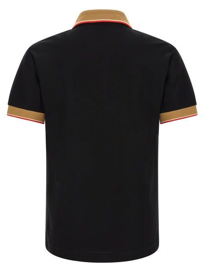 Black Cotton Polo Shirt