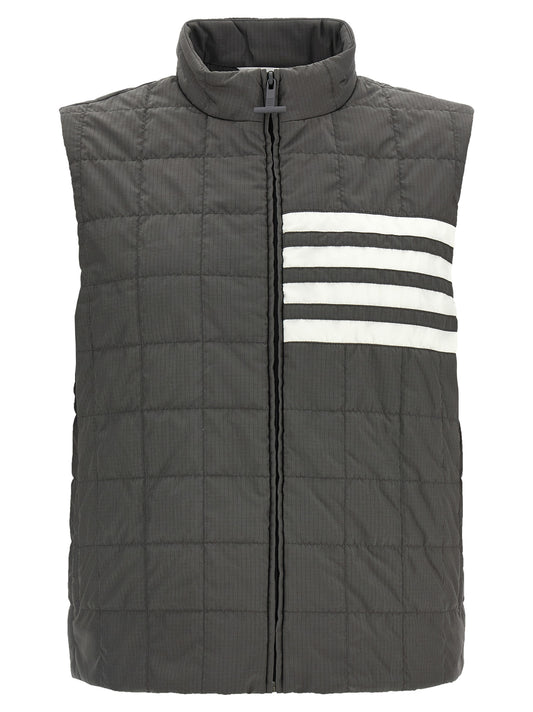Gray Polyamide Sleeveless Jacket