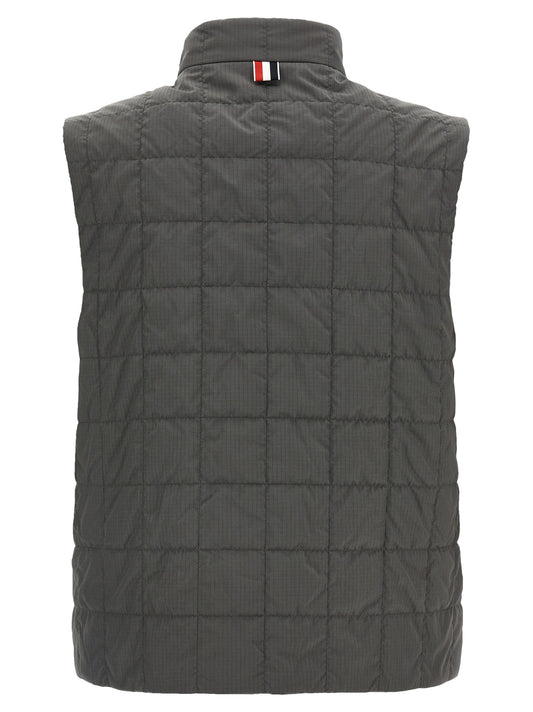 Gray Polyamide Sleeveless Jacket