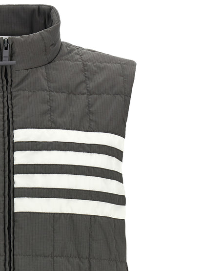 Gray Polyamide Sleeveless Jacket