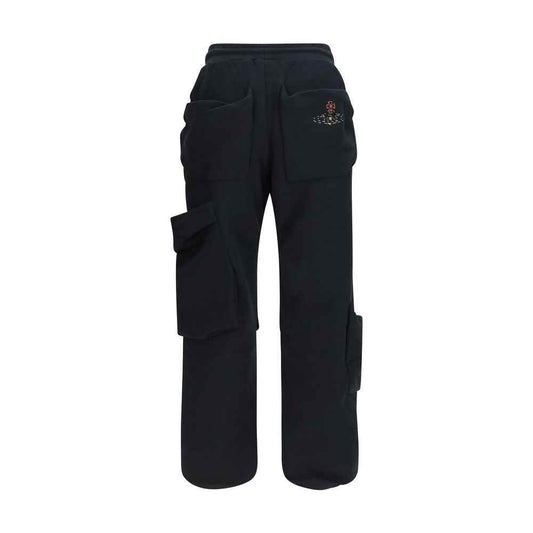Black Cotton Athletic Pants