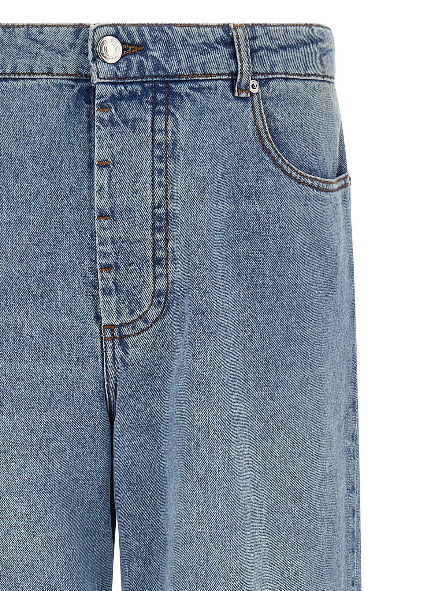 Blue Cotton Relaxed Fit Jeans