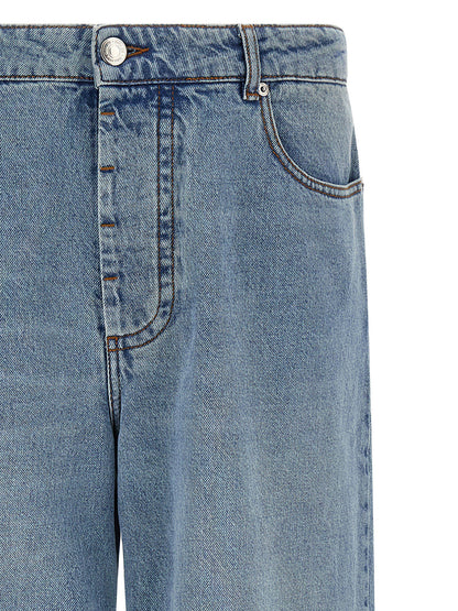 Blue Cotton Relaxed Fit Jeans