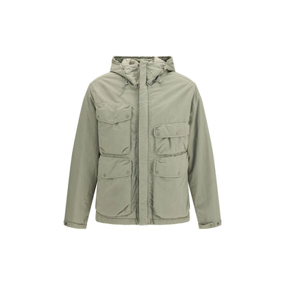 Gray Polyamide Full-Length Jacket