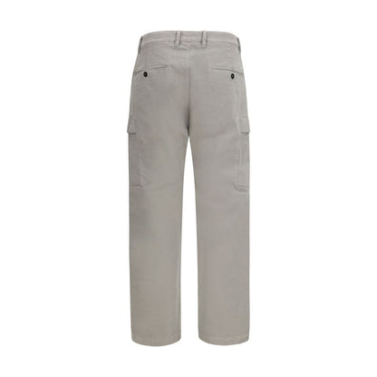 Gray Cotton Cargo Pants