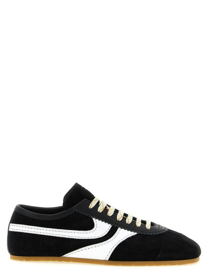 Bicolor Calfskin Athletic Sneakers