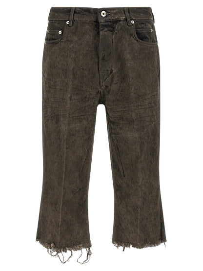 Gray Cotton Bermuda Shorts