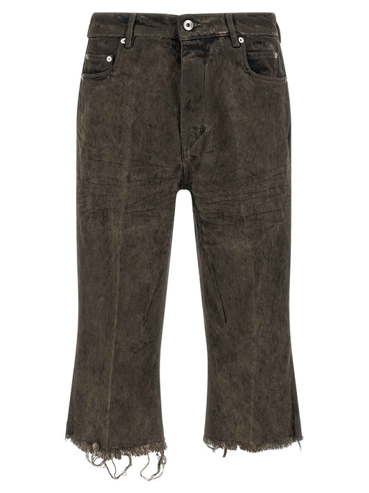 Gray Cotton Bermuda Shorts