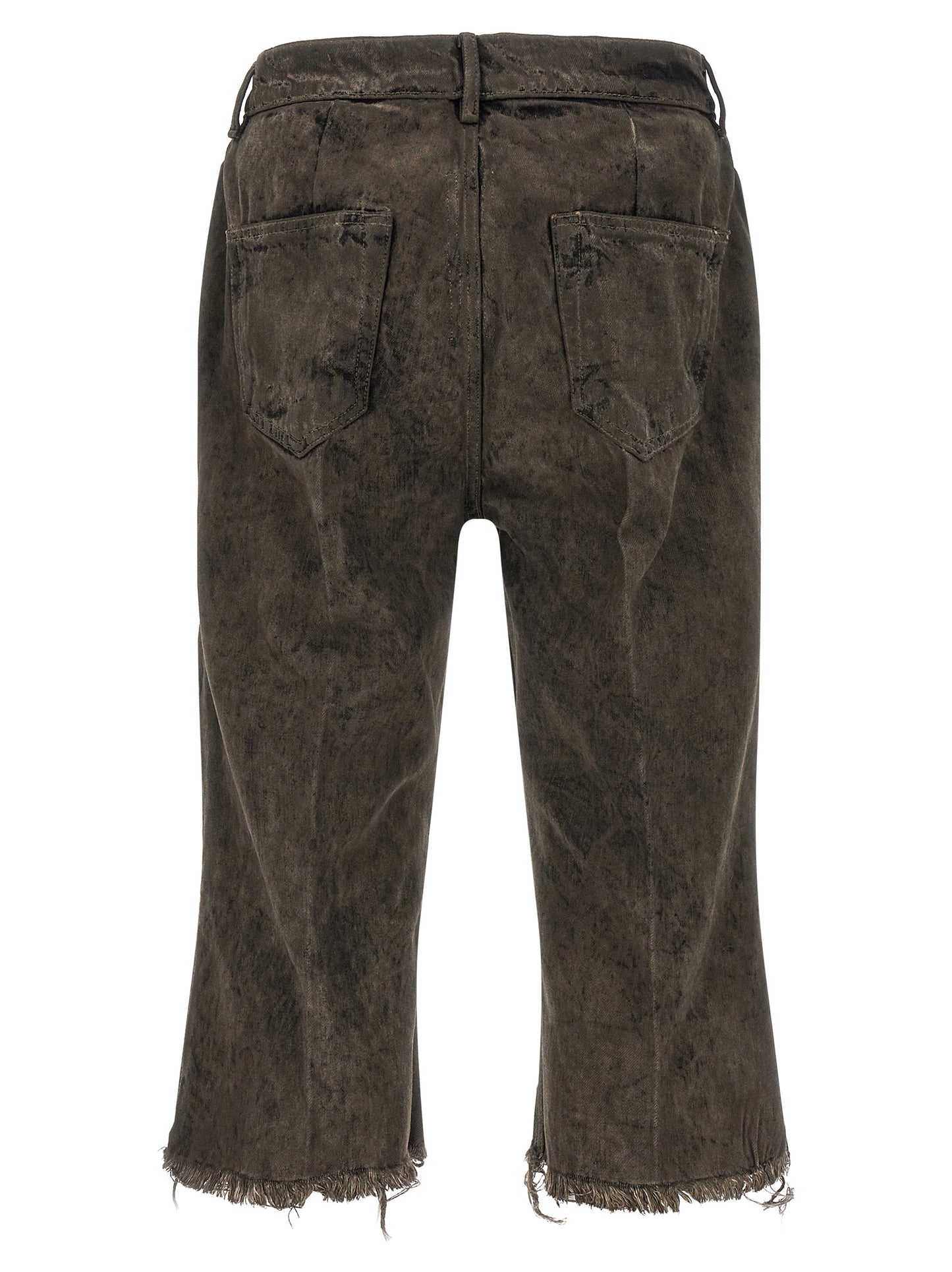 Gray Cotton Bermuda Shorts
