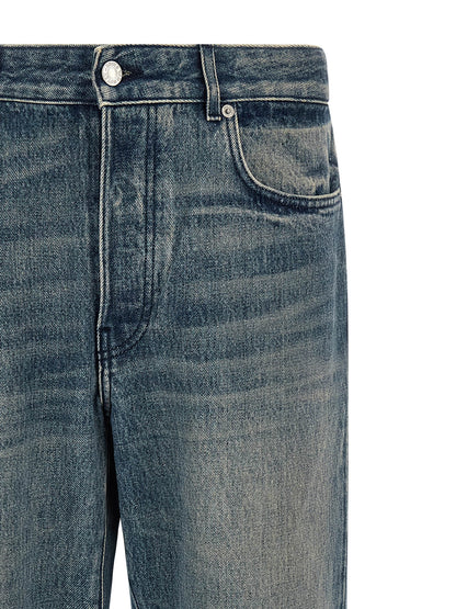 Blue Cotton Relaxed Fit Jeans