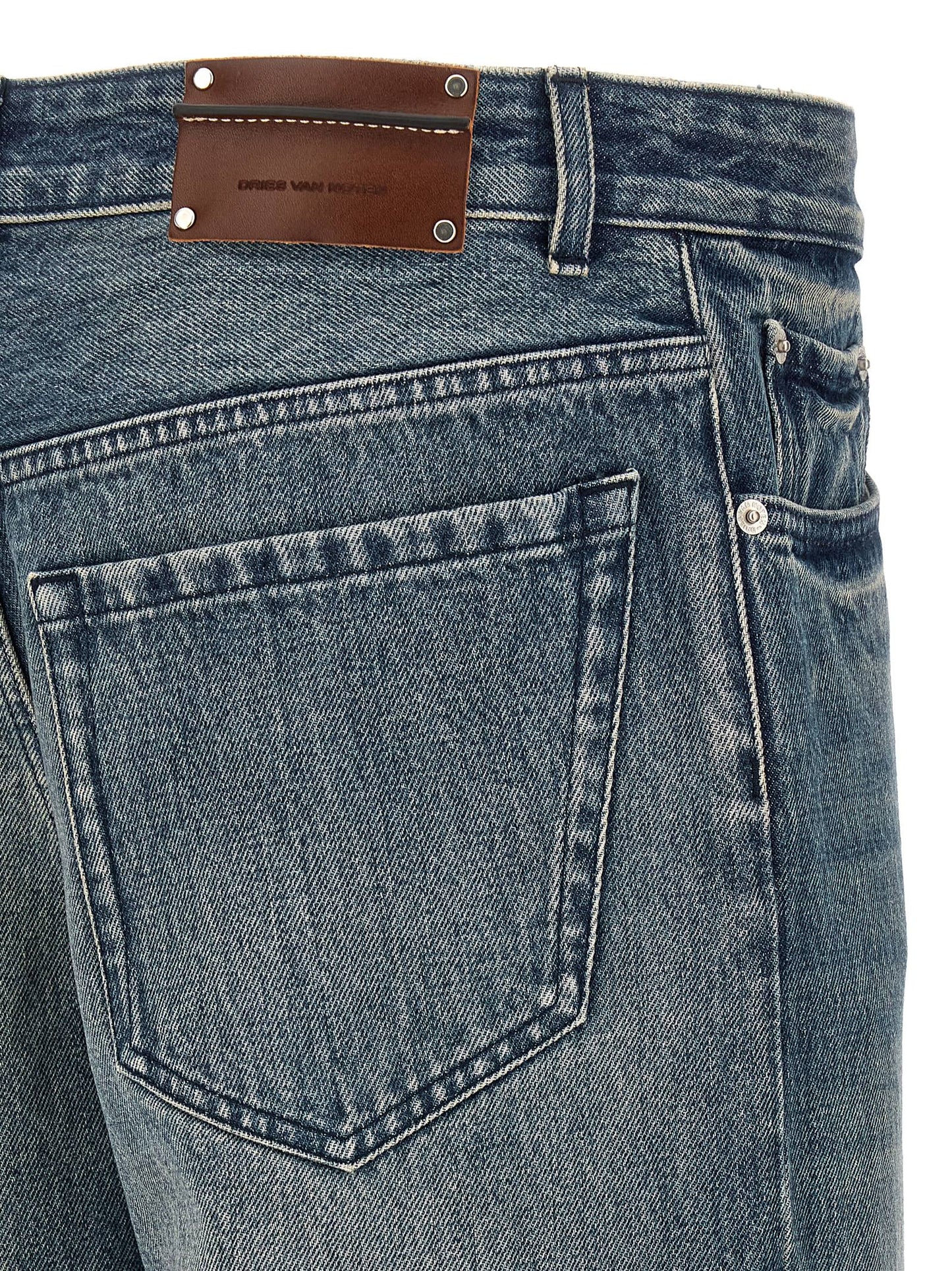 Blue Cotton Relaxed Fit Jeans