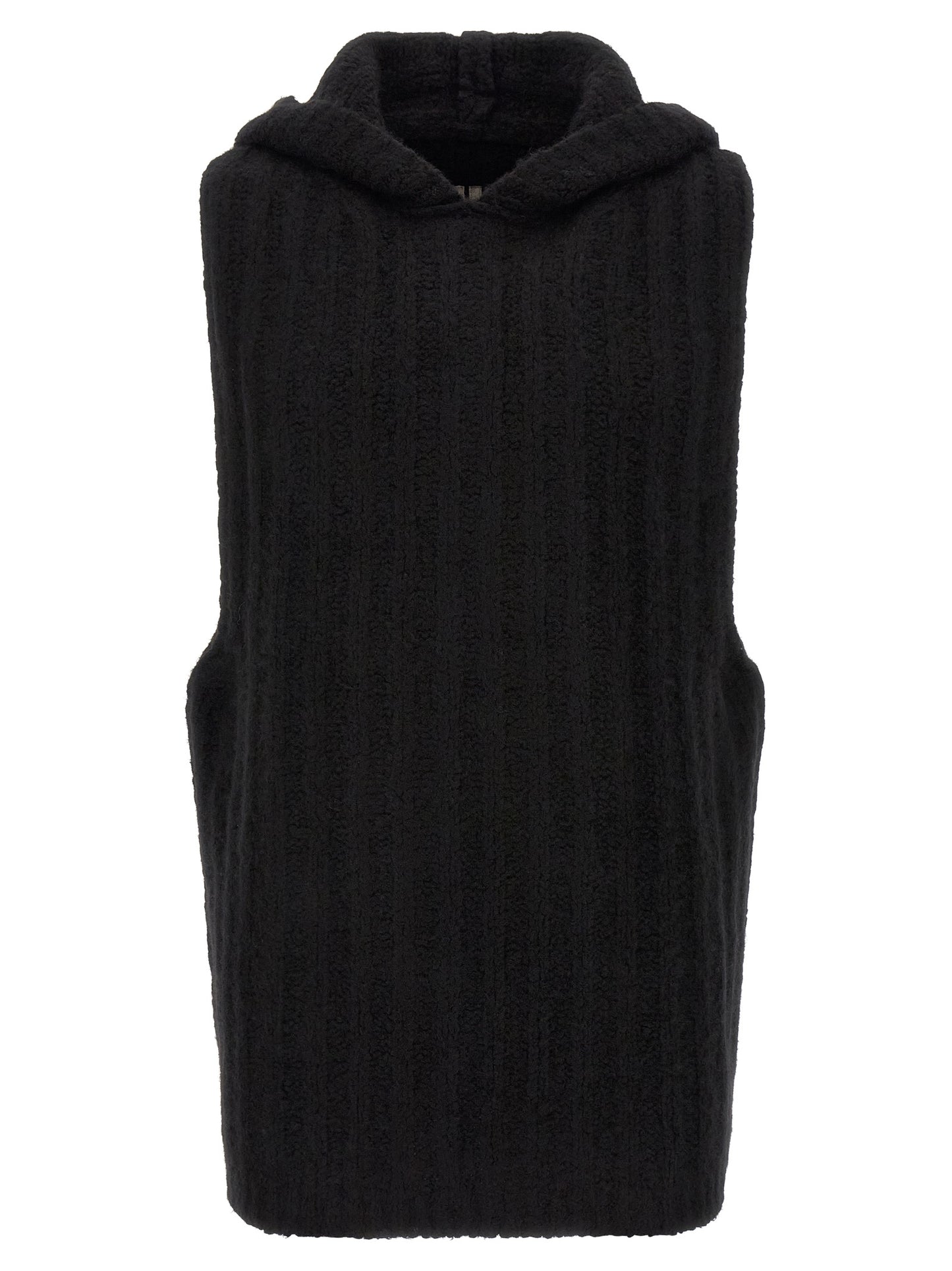 Black Cashmere Sleeveles Sweater