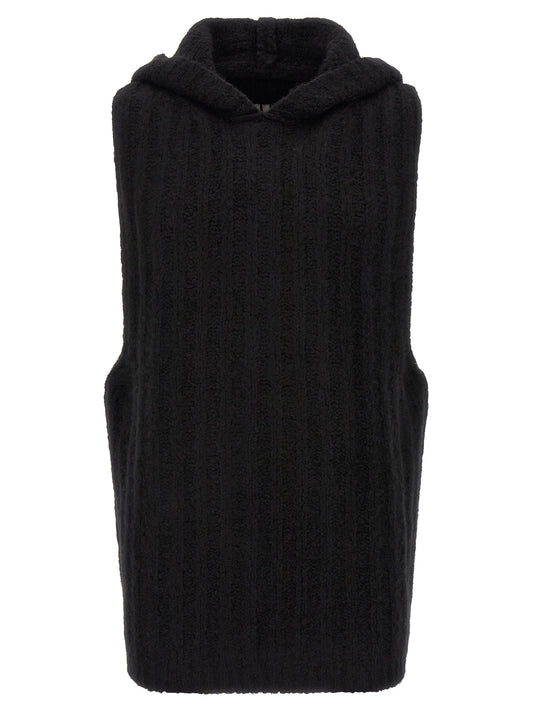 Black Cashmere Sleeveles Sweater