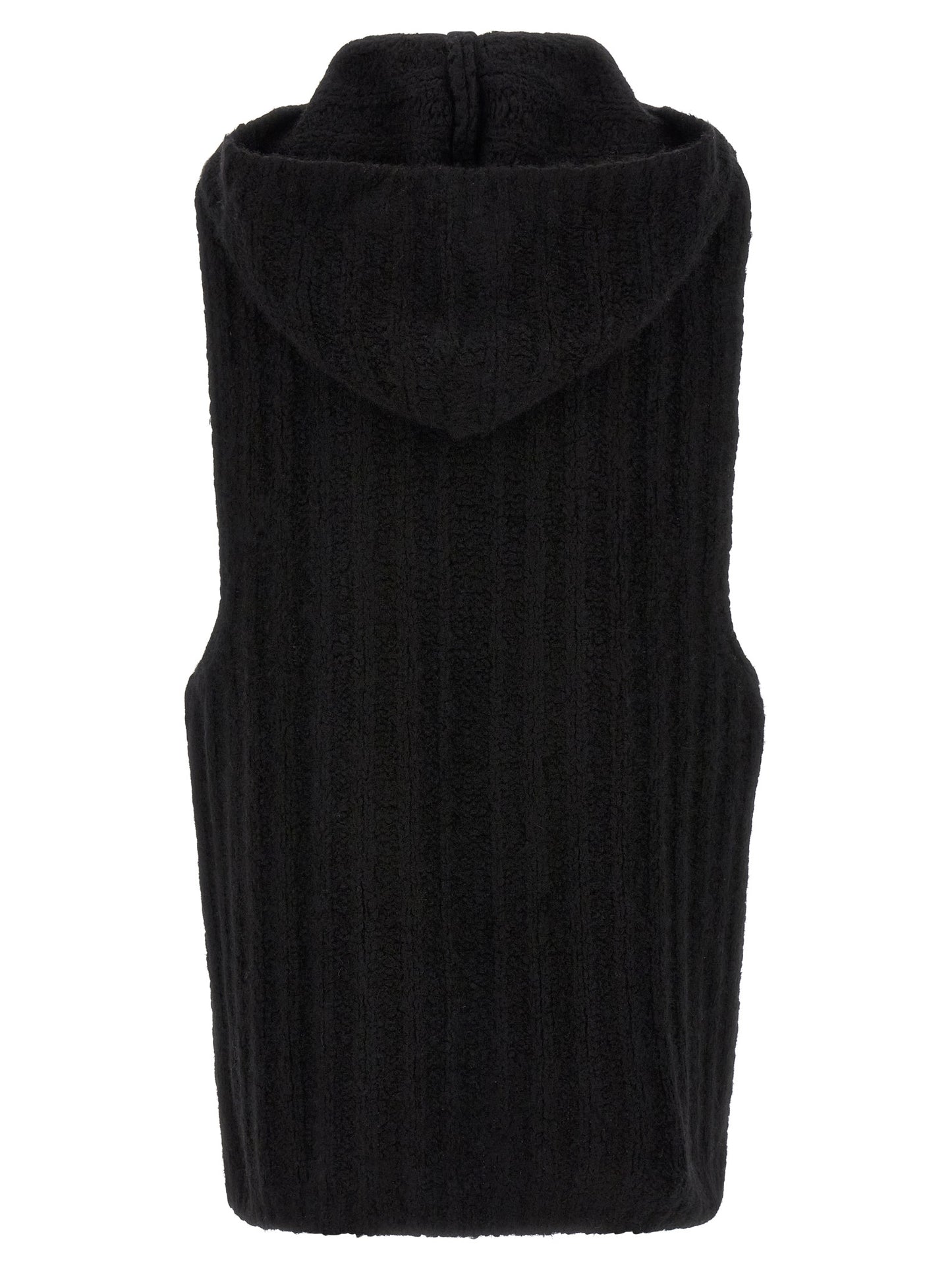 Black Cashmere Sleeveles Sweater