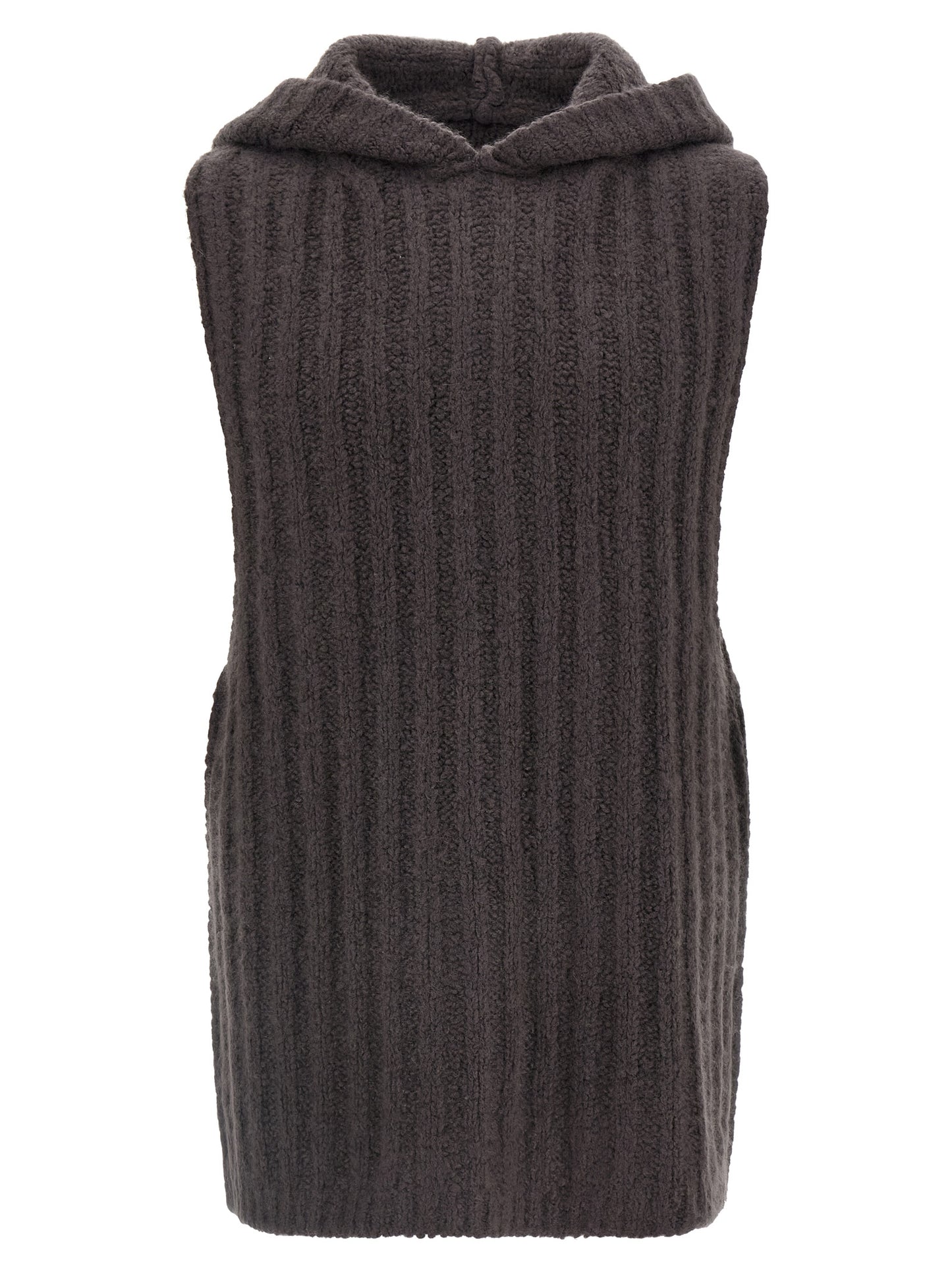 Gray Cashmere Sleeveles Sweater