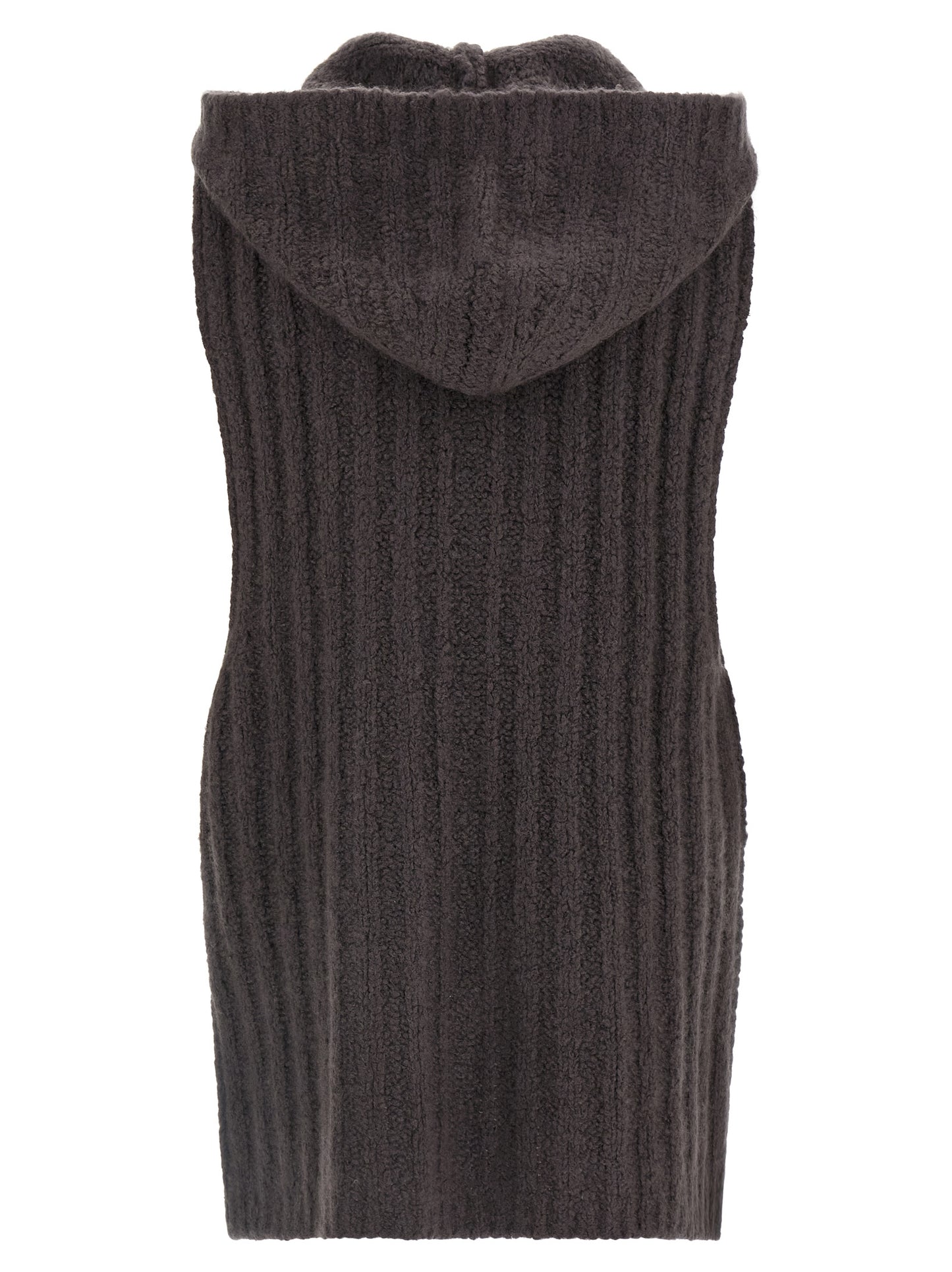 Gray Cashmere Sleeveles Sweater