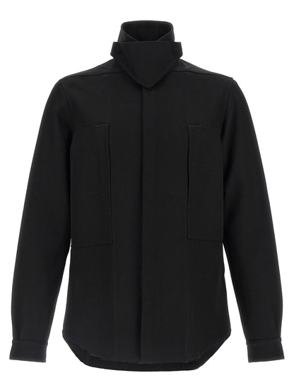 Black Cotton Full-Length Jacket