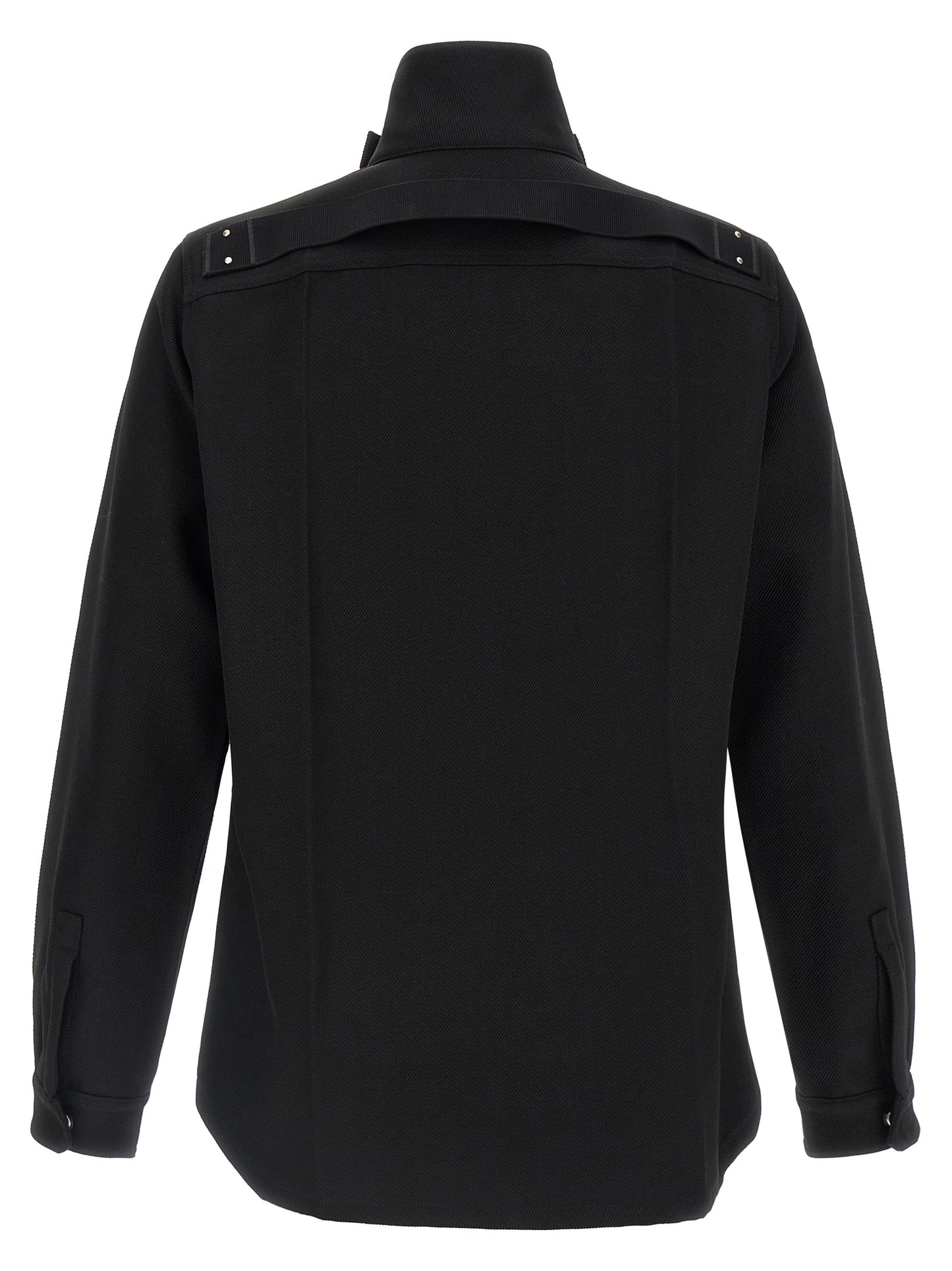 Black Cotton Full-Length Jacket