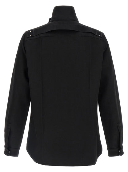 Black Cotton Full-Length Jacket
