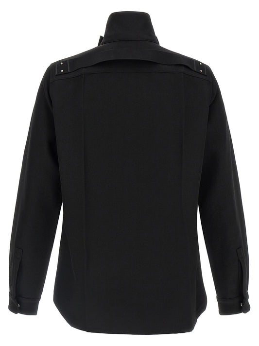 Black Cotton Full-Length Jacket