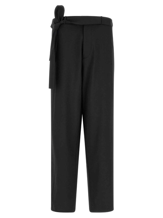 Black Virgin Wool Dress Pants