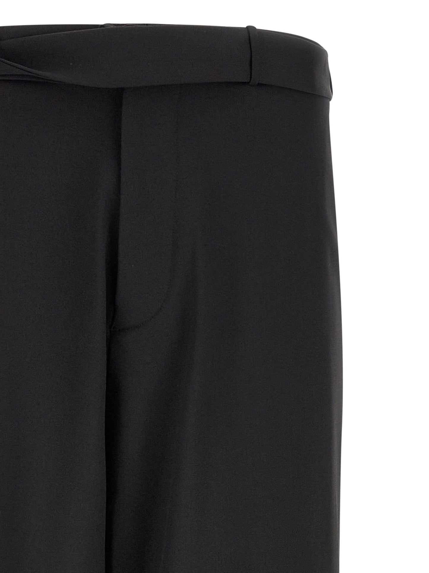 Black Virgin Wool Dress Pants