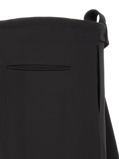 Black Virgin Wool Dress Pants