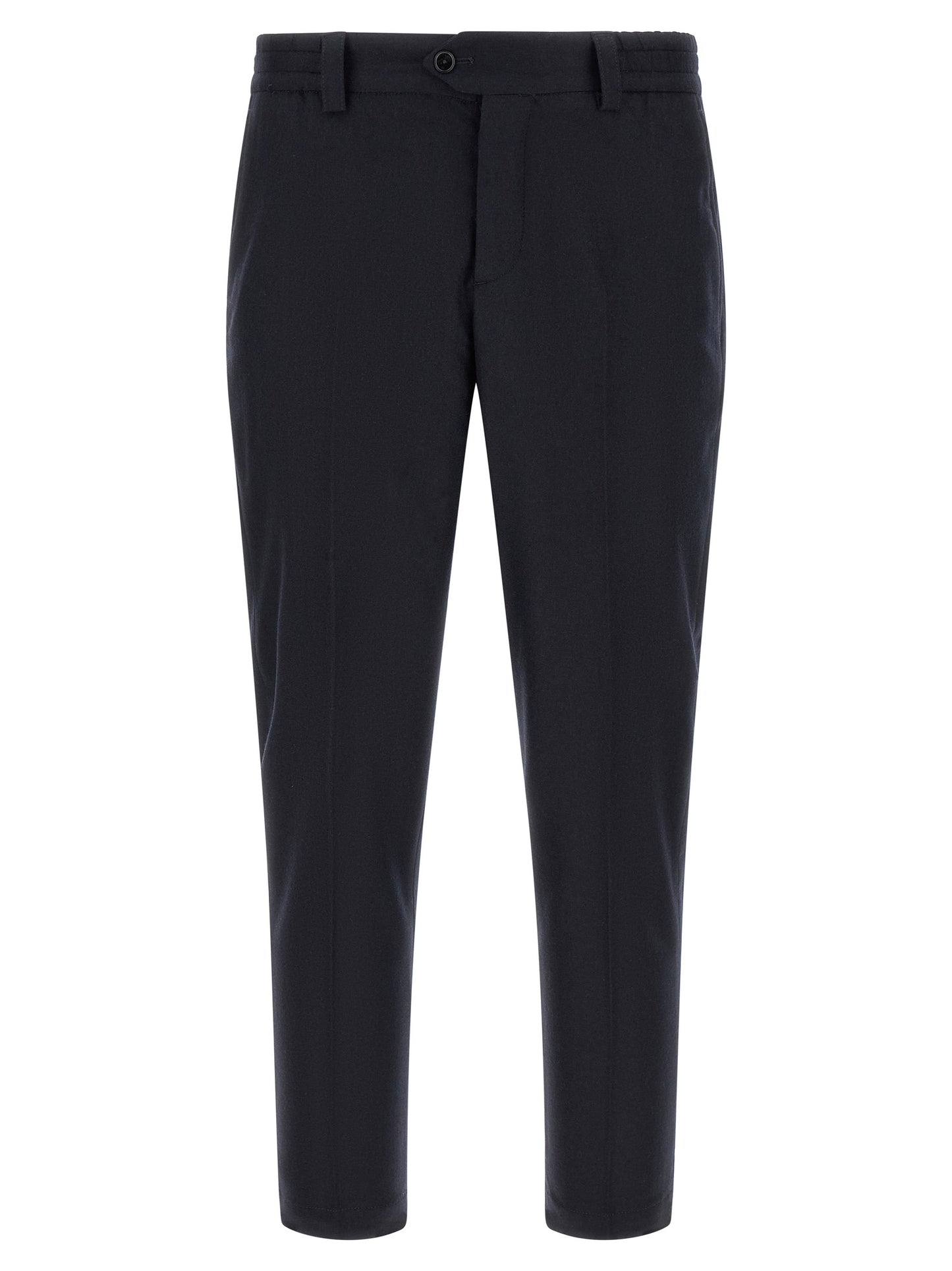 Black Virgin Wool Casual Pants