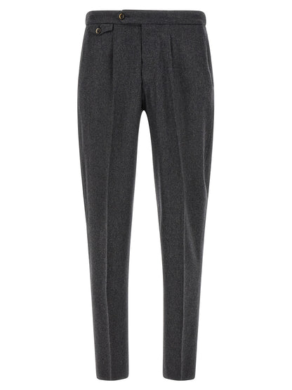 Gray Virgin Wool Dress Pants