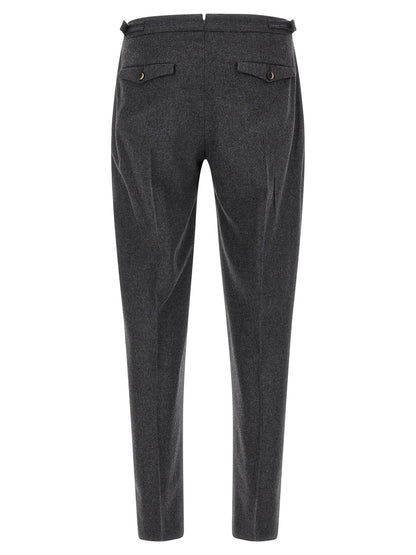 Gray Virgin Wool Dress Pants