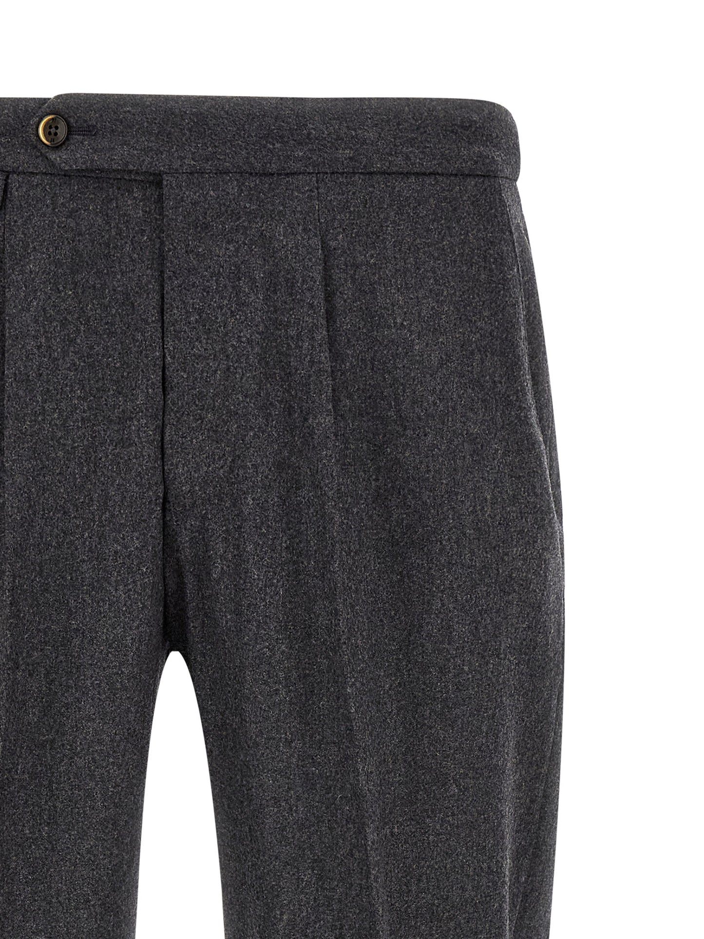 Gray Virgin Wool Dress Pants