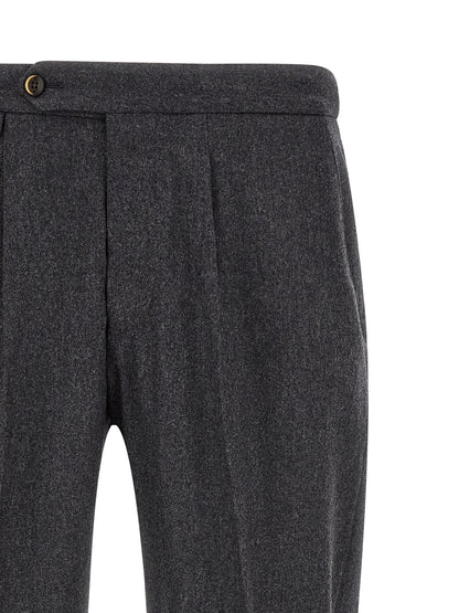 Gray Virgin Wool Dress Pants