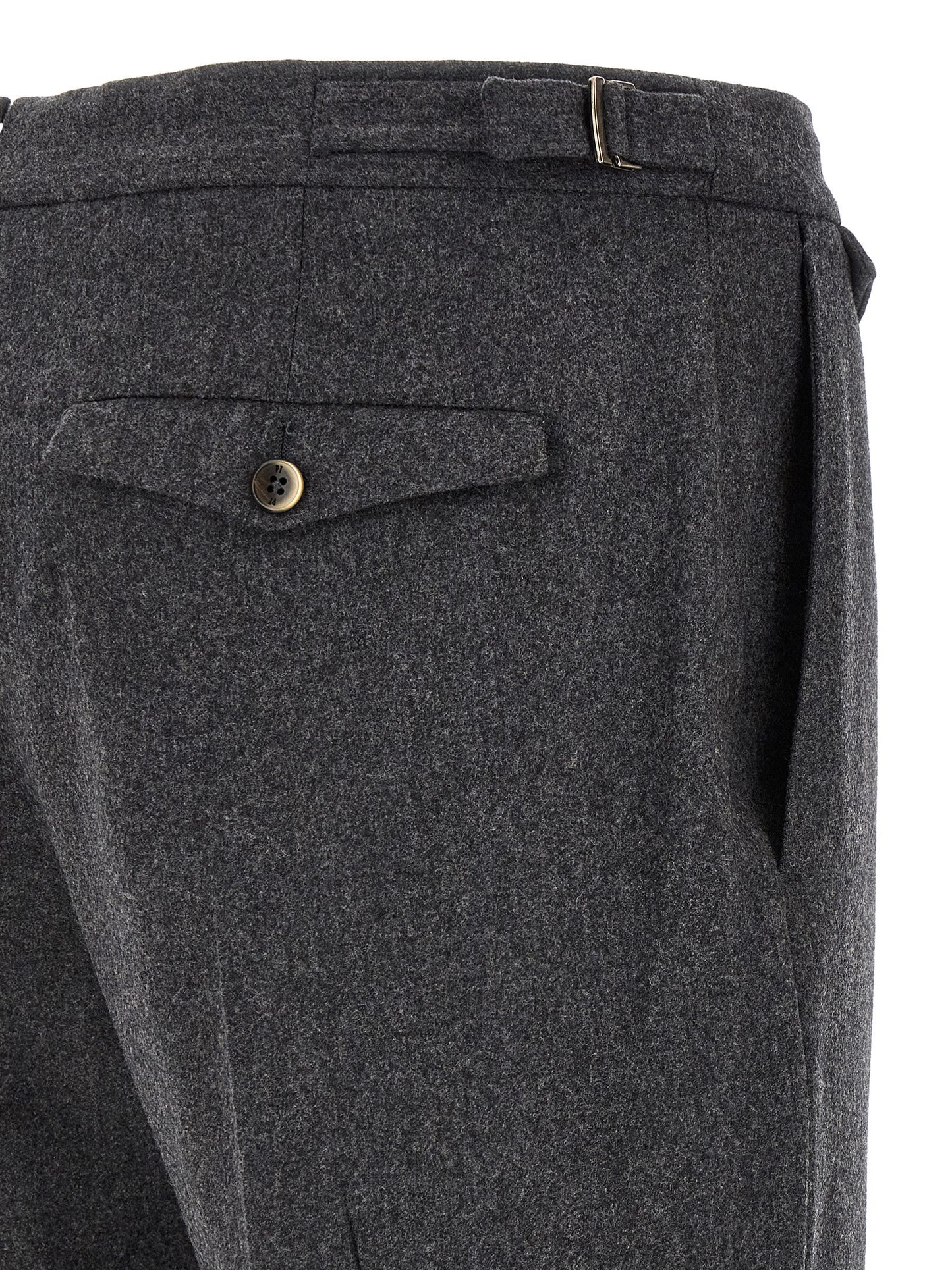 Gray Virgin Wool Dress Pants
