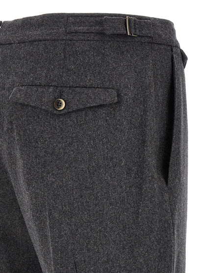 Gray Virgin Wool Dress Pants