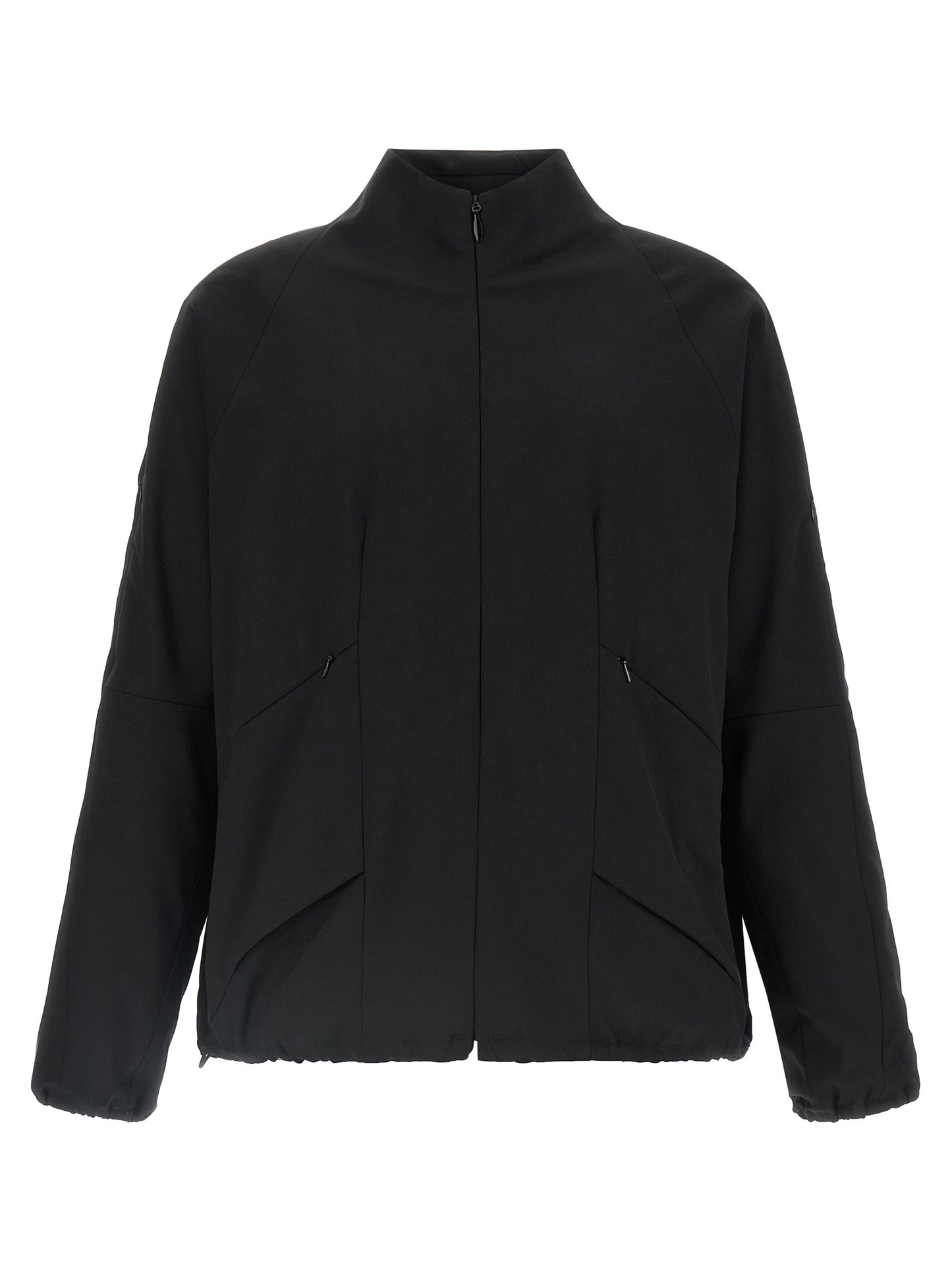 Black Virgin Wool Full-Length Jacket
