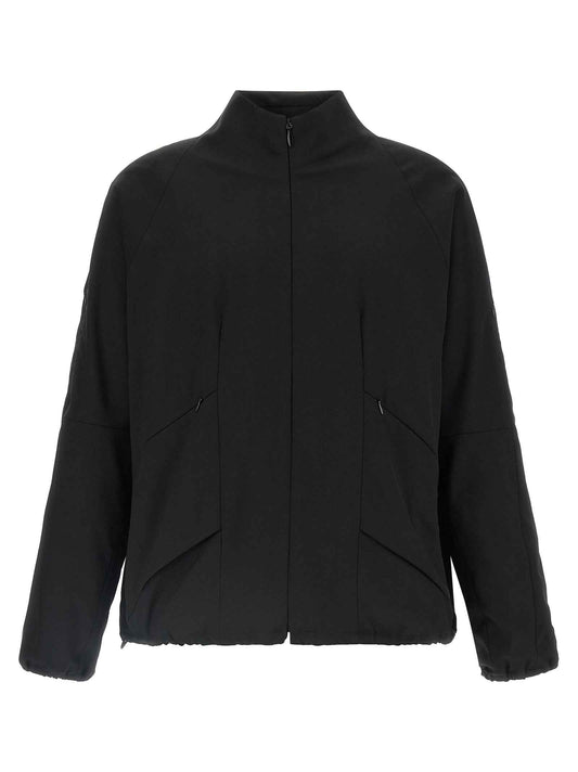 Black Virgin Wool Full-Length Jacket