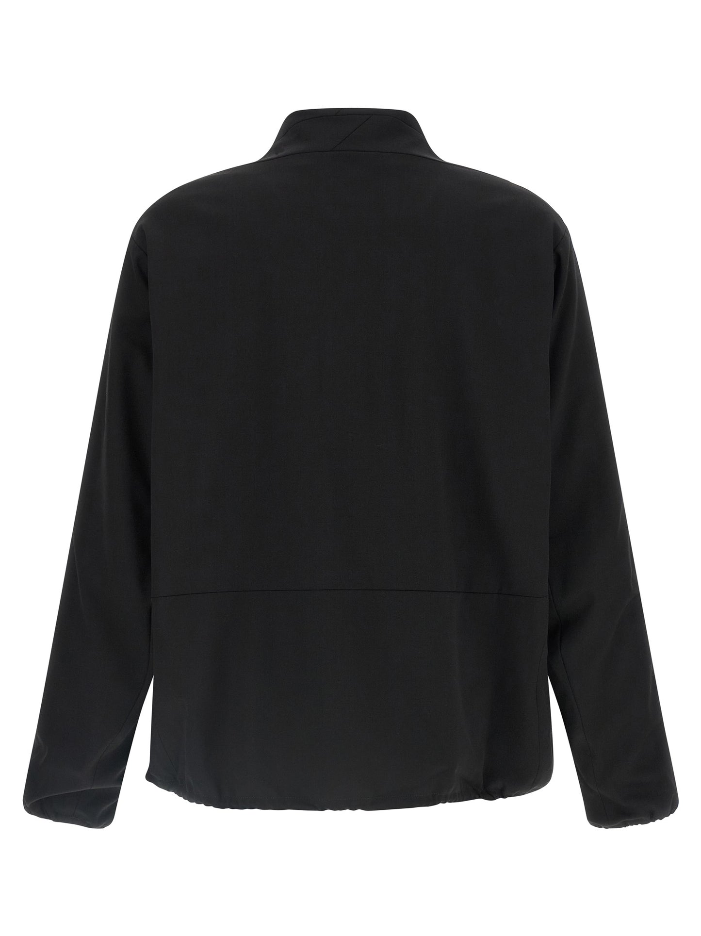 Black Virgin Wool Full-Length Jacket
