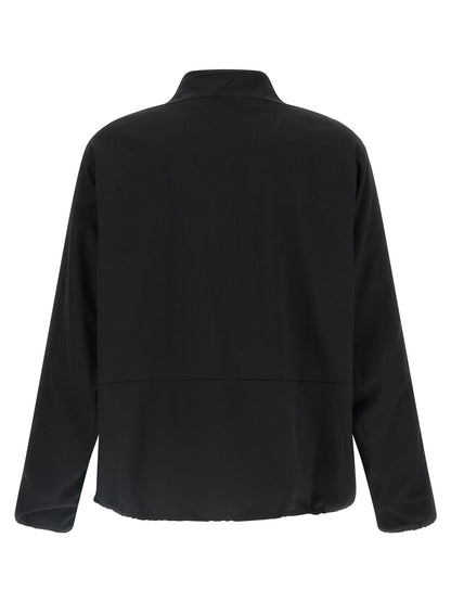 Black Virgin Wool Full-Length Jacket