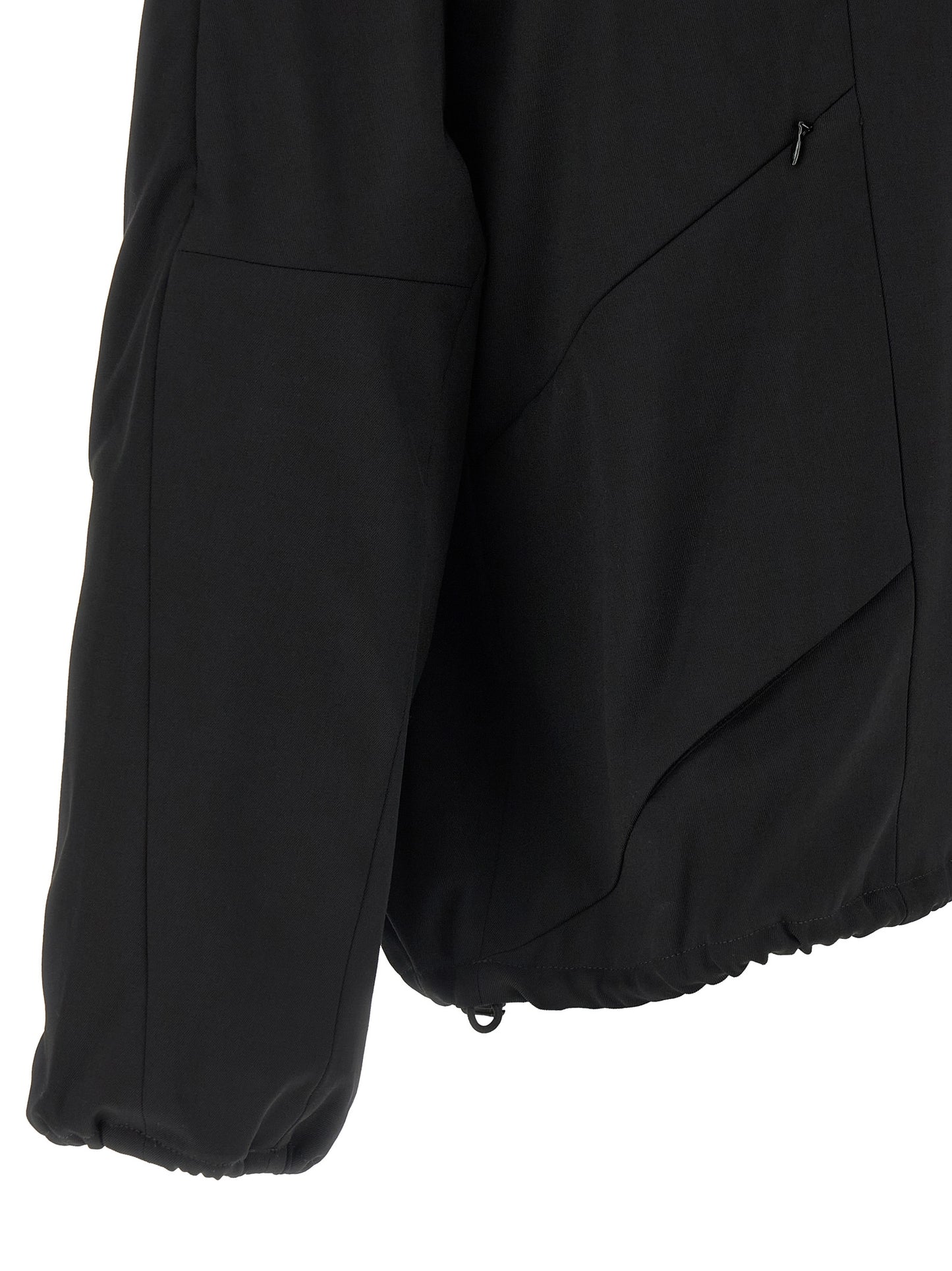 Black Virgin Wool Full-Length Jacket