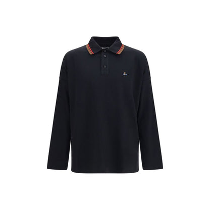 Black Cotton Polo Shirt