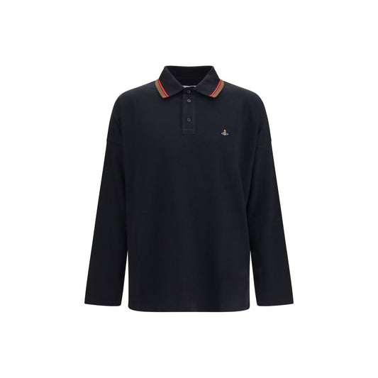 Black Cotton Polo Shirt
