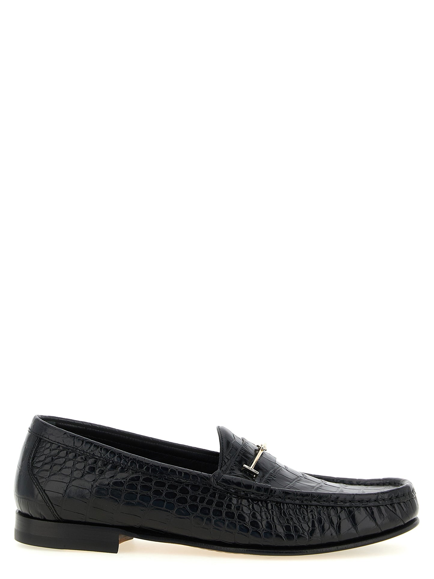 Black Calfskin Slip-On Loafers