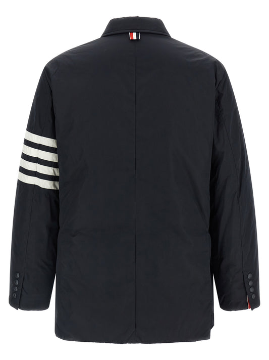 Blue Polyester Biker Jacket