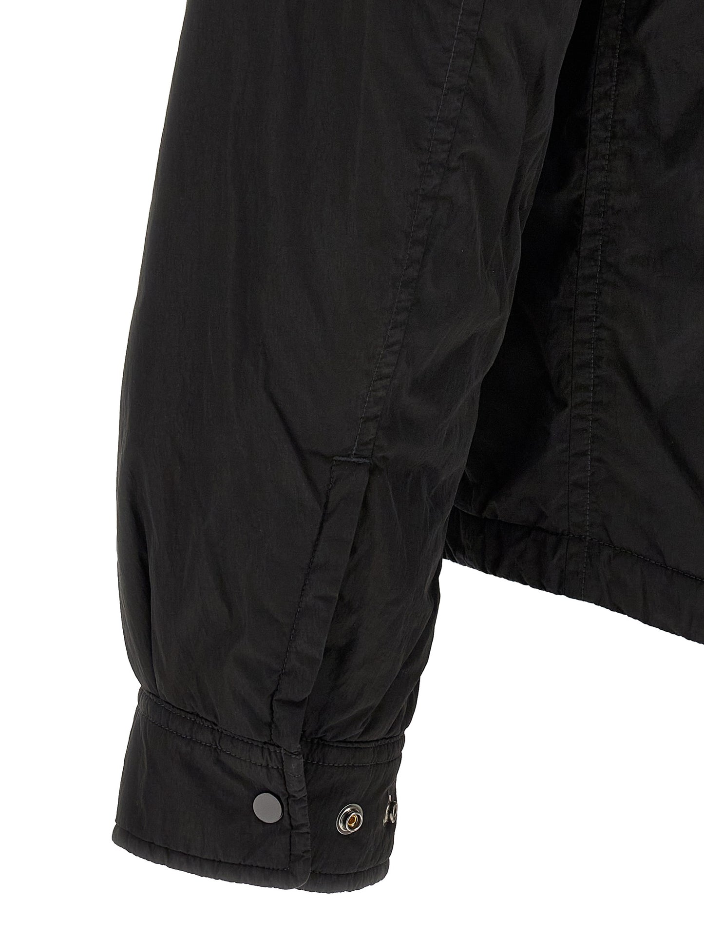 Black Polyamide Full-Length Jacket