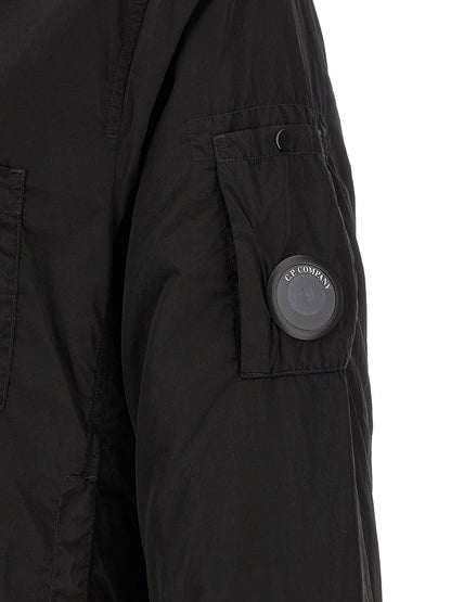 Black Polyamide Full-Length Jacket