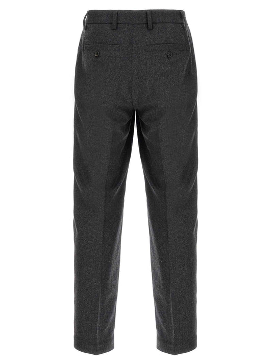 Gray Wool Casual Pants