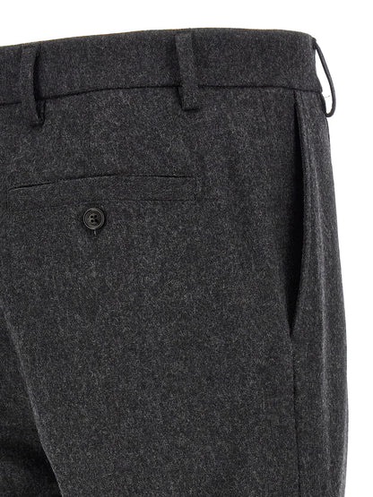 Gray Wool Casual Pants