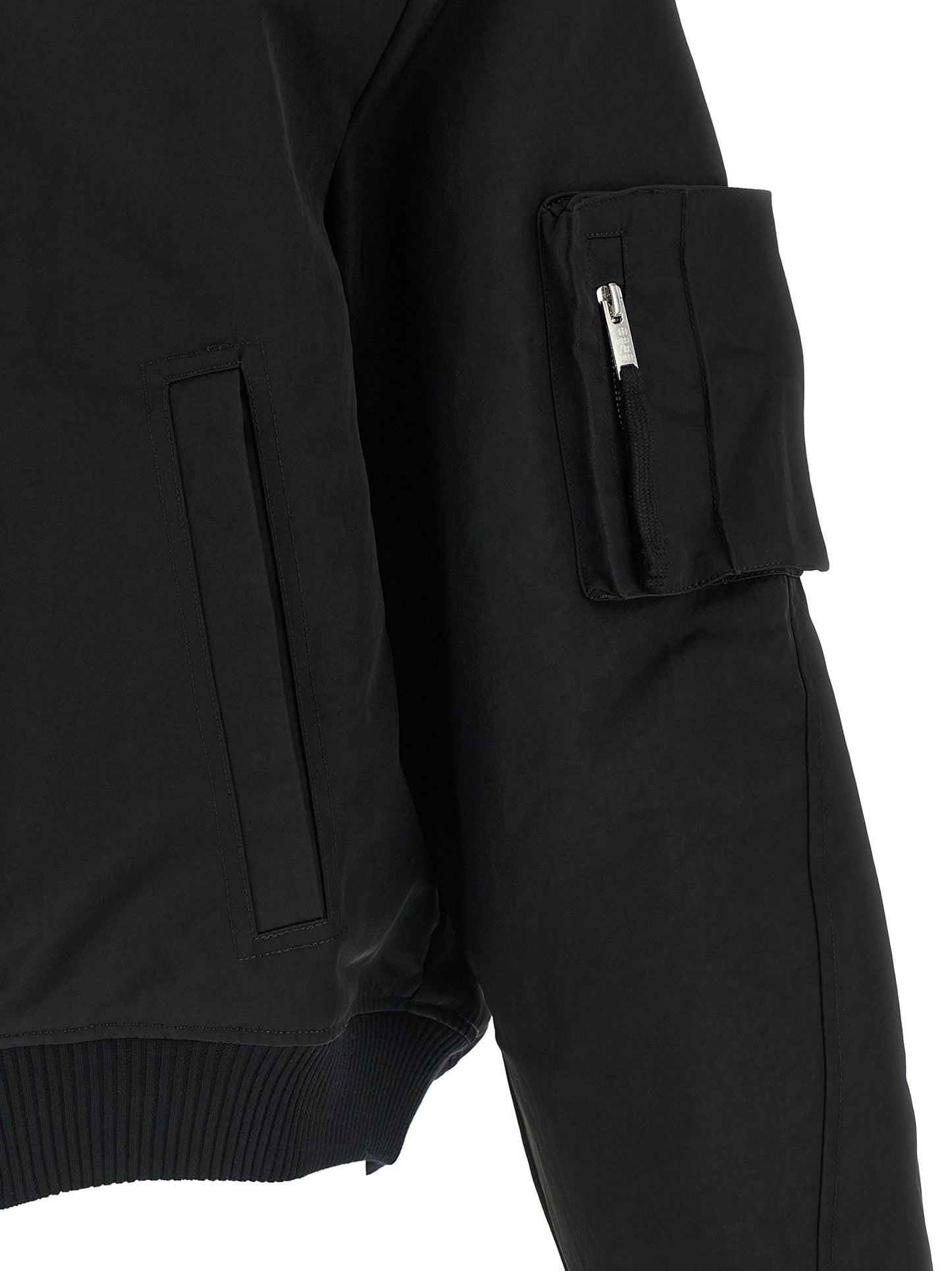 Black Recycled Polyamide Bomber